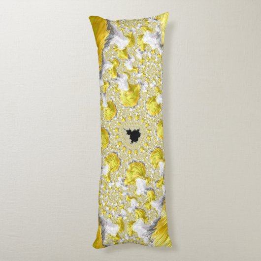 Coussins Longs Abstrait Gold Fractal (Dos (Vertical))