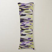 Coussins Longs Abstrait jaune noir et pourpre (Devant (Vertical))