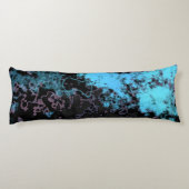 Coussins Longs Abstrait Marbre Bleu, Gris et Violet (Dos)