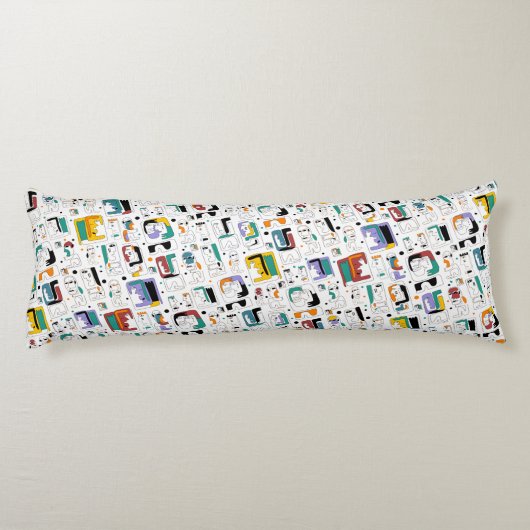 Coussins Longs Abstrait maya anciens visages motif 1 (Dos)