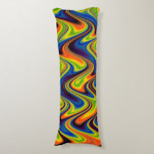 Coussins Longs Abstrait multicolore ondulé (Devant (Vertical))