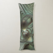 Coussins Longs Abstrait Olive Sage Green Grey Fractal Art Imagina (Dos (Vertical))