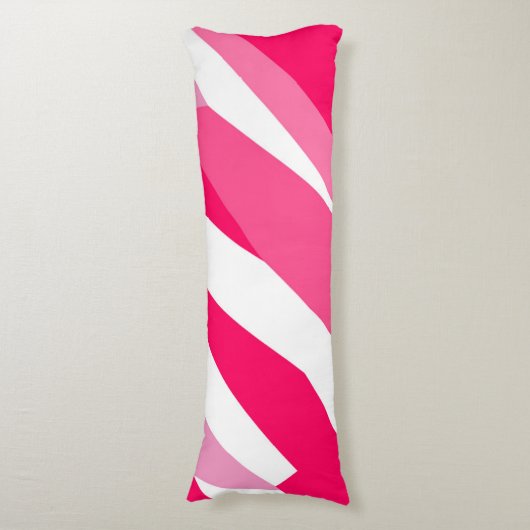 Coussins Longs abstrait rose et blanc (Devant (Vertical))