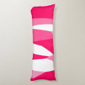 Coussins Longs abstrait rose et blanc (Dos (Vertical))