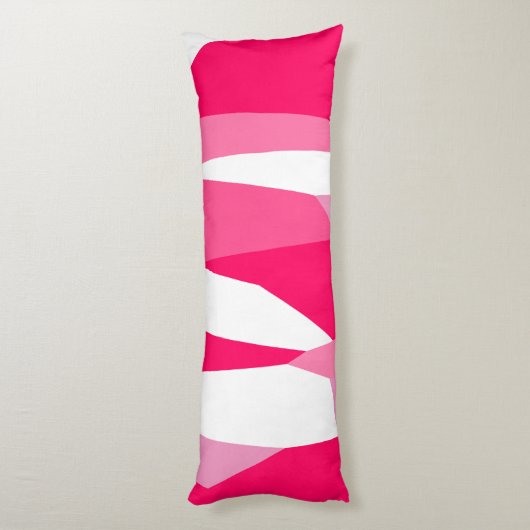 Coussins Longs abstrait rose et blanc (Dos (Vertical))