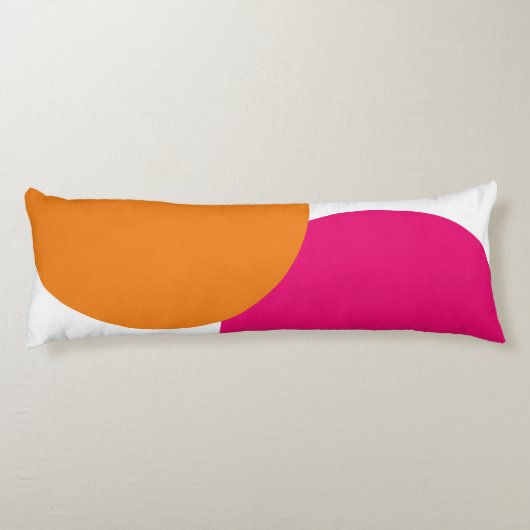 Coussins Longs Abstrait rose et orange moderne (Dos)