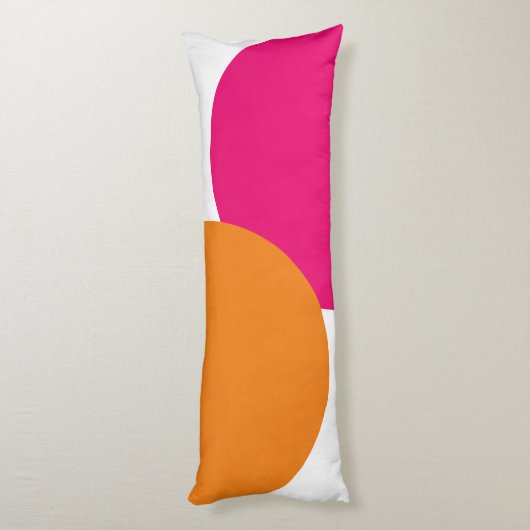 Coussins Longs Abstrait rose et orange moderne (Dos (Vertical))