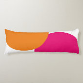 Coussins Longs Abstrait rose et orange moderne (Devant)