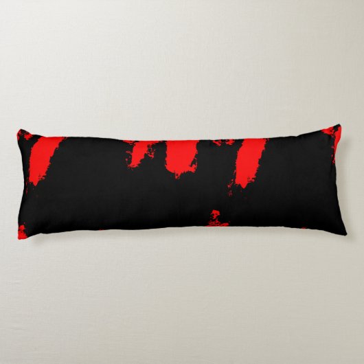 Coussins Longs abstrait rouge et noir  (Dos)