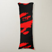 Coussins Longs abstrait rouge et noir (Devant (Vertical))