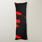 Coussins Longs abstrait rouge et noir (Dos (Vertical))