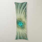 Coussins Longs Abstrait Sage Green Imaginaire Fleur Fractal Art (Devant (Vertical))