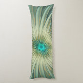 Coussins Longs Abstrait Sage Green Imaginaire Fleur Fractal Art (Dos (Vertical))