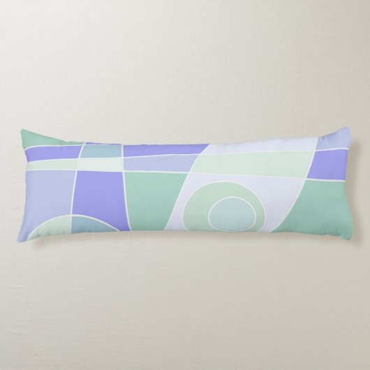 Coussins Longs Abstrait Surf Pastel Purple Green (Devant)