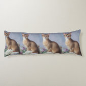 Coussins Longs Abyssinian Elegance – Graceful Cat Body Pillow (Dos)