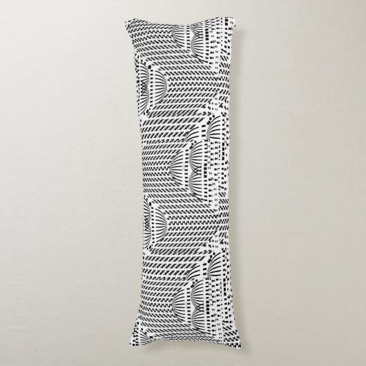 COUSSINS LONGS ACCENT NOIR ET BLANC DOMES (Devant (Vertical))