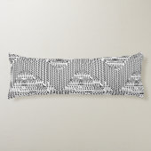 COUSSINS LONGS ACCENT NOIR ET BLANC DOMES (Devant)