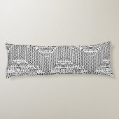 COUSSINS LONGS ACCENT NOIR ET BLANC ONDULÉ (Dos)
