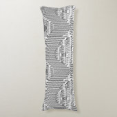 COUSSINS LONGS ACCENT NOIR ET BLANC ONDULÉ (Devant (Vertical))