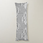 COUSSINS LONGS ACCENT NOIR ET BLANC ONDULÉ (Dos (Vertical))