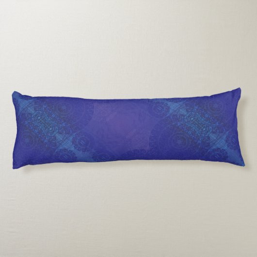 Coussins Longs Acceptation | Médaillons de violet violet bleu Ind (Dos)