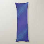 Coussins Longs Acceptation | Motif de Blue Indigo Violet Shibori (Dos (Vertical))