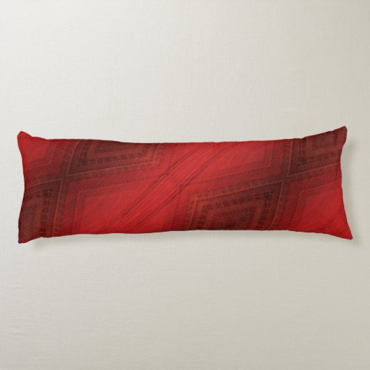 Coussins Longs Acceptation | Motif de Boho Eclectique Rouge (Dos)