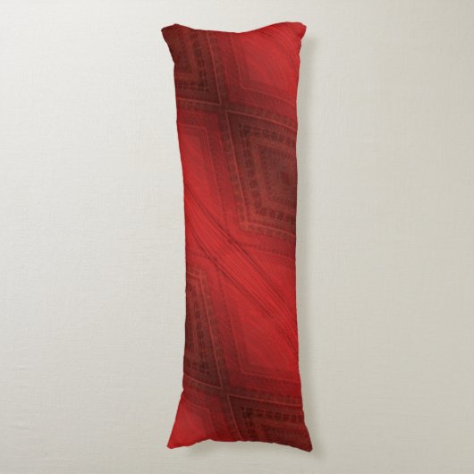 Coussins Longs Acceptation | Motif de Boho Eclectique Rouge (Devant (Vertical))