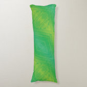 Coussins Longs Acceptation | Motif de Shibori jaune bleu (Devant (Vertical))