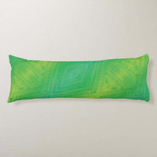 Coussins Longs Acceptation | Motif de Shibori jaune bleu (Devant)