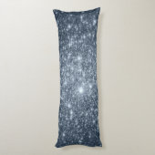 Coussins Longs Acier foncé Bleu Étoiles Corps Oreiller (Dos (Vertical))