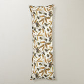 Coussins Longs Acornes et feuilles de chêne sur blanc (Dos (Vertical))