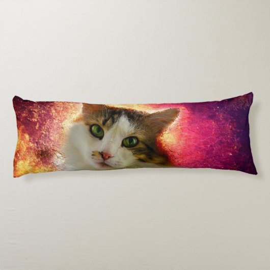 Coussins Longs Adorable Cute Calico Chat (Dos)