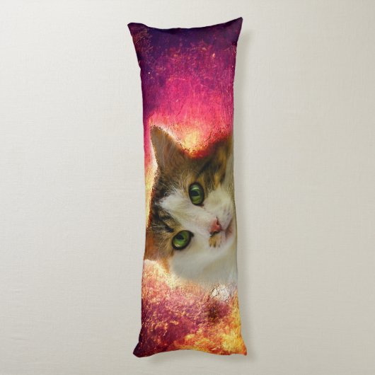 Coussins Longs Adorable Cute Calico Chat (Dos (Vertical))