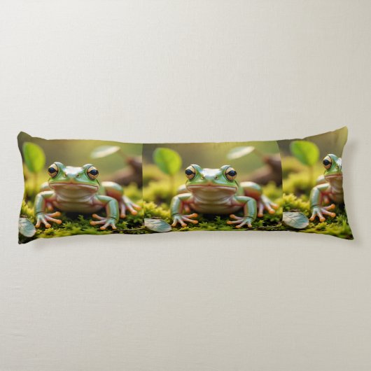 Coussins Longs Adorable Green Frog Body Pillow (Dos)