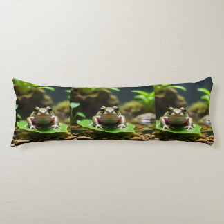 Coussins Longs Adorable Green Frog Body Pillow