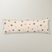 Coussins Longs Adorable mignon pois motif rose moderne vert (Dos)