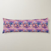 Coussins Longs Adorable Pink Purple Pastel Floral Cutout Motif (Devant)