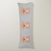 Coussins Longs Adorable poupée rose enfants gris (Devant (Vertical))