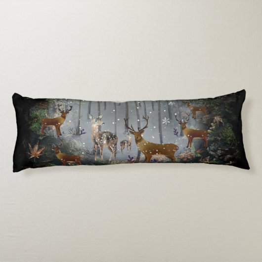 Coussins Longs Adorable Rindeer La Nuit (Dos)