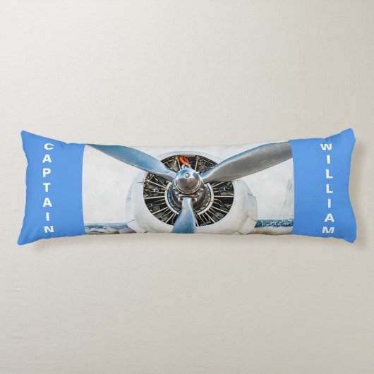 Coussins Longs Aéronef propulseur drôle personnalisable (Devant)