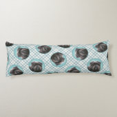 Coussins Longs Affenpinscher Peinture Chien noir et argent Art (Dos)