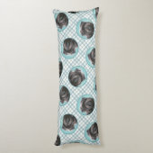 Coussins Longs Affenpinscher Peinture Chien noir et argent Art (Dos (Vertical))