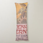 Coussins Longs Affiche de Zdenka Cerny par Alphonse Mucha (Dos (Vertical))