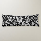 Coussins Longs Agriturisole d'ivoire noir et blanc Modèle floral (Dos)