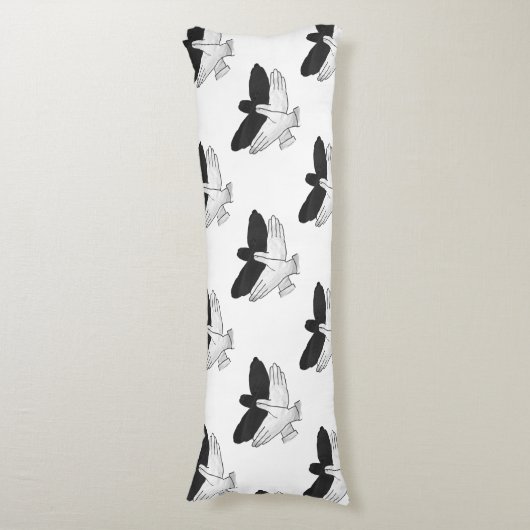 Coussins Longs Aigle de silhouette (Devant (Vertical))