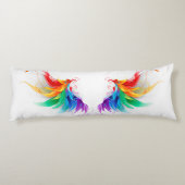 Coussins Longs Ailes fluffy arc-en-ciel (Dos)