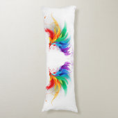 Coussins Longs Ailes fluffy arc-en-ciel (Devant (Vertical))
