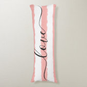 Coussins Longs Aimer Sommeil Bleu Blancs Aquarelle rayée (devant Vertical)