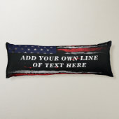 Coussins Longs Ajouter votre propre texte sur grunge American fla (Dos)